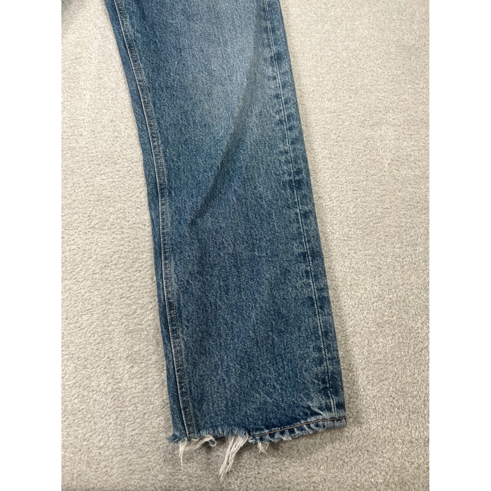 Agolde Women's Straight Leg Jeans in Medium Blue Wash - Picture 4 of 11